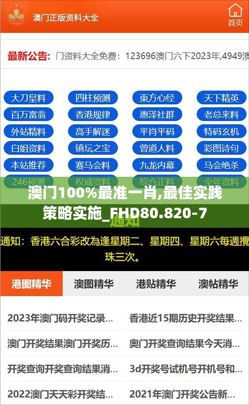 澳门100%最准一肖,最佳实践策略实施_FHD80.820-7