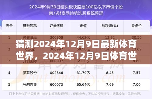 深度洞察，2024年12月9日体育世界展望——背景、事件与影响