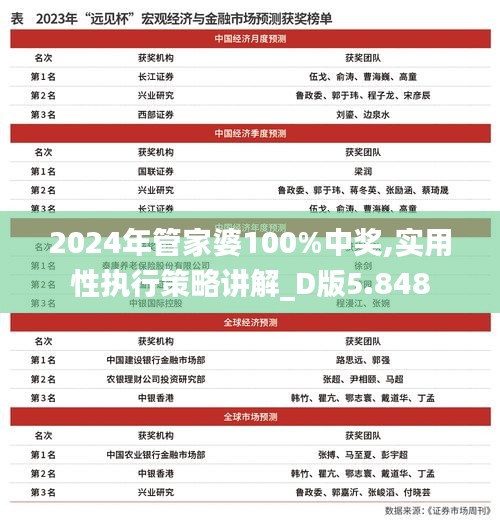 2024年管家婆100%中奖,实用性执行策略讲解_D版5.848